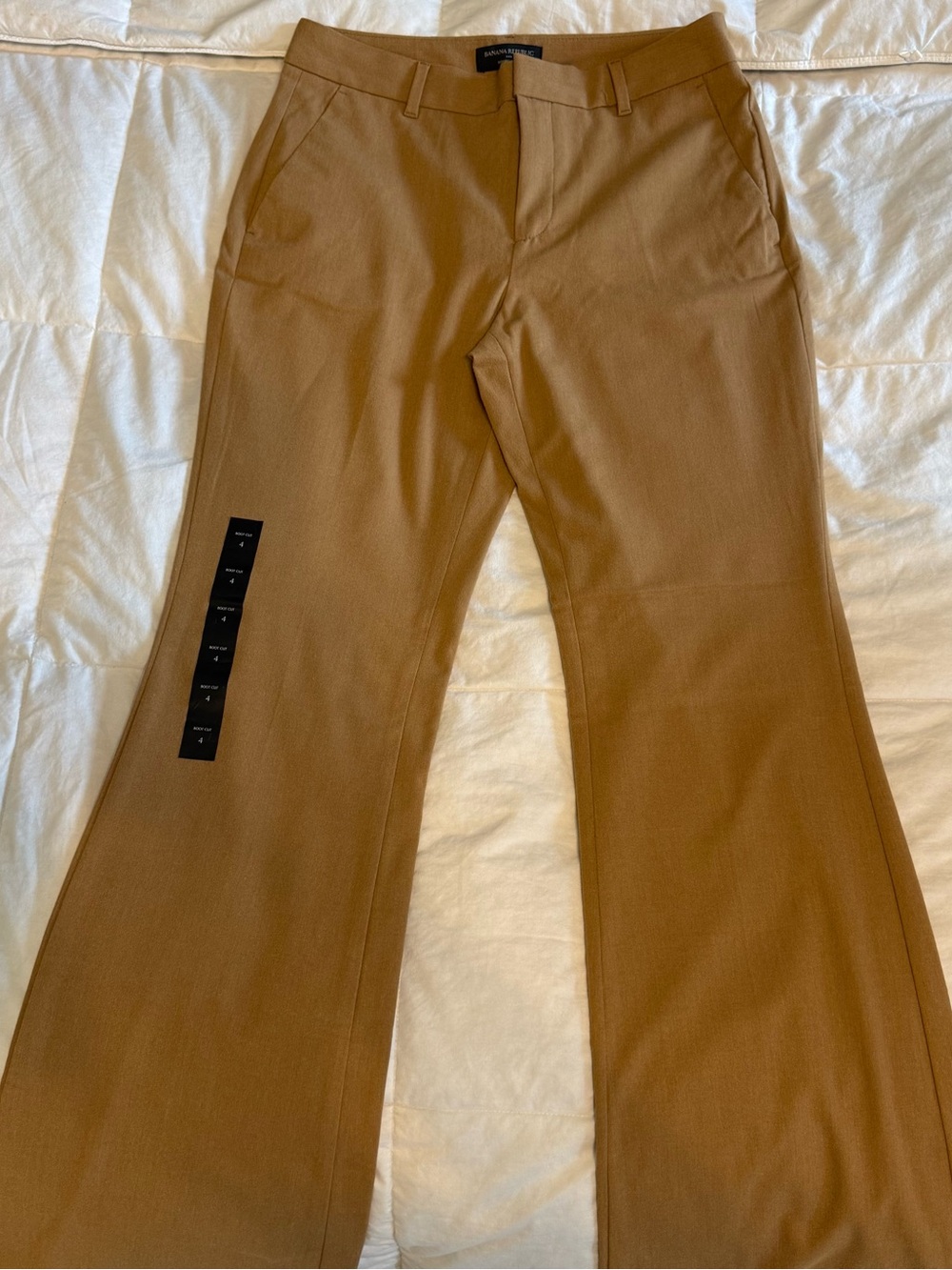 Banana Republic Camel Boot-Cut Trousers - Picture 2 of 4